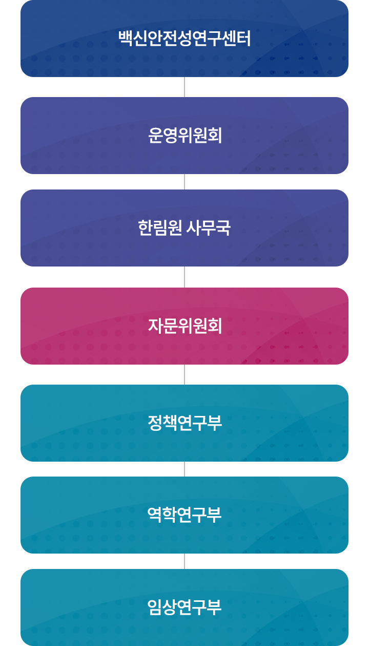백신안전성연구센터 조직도